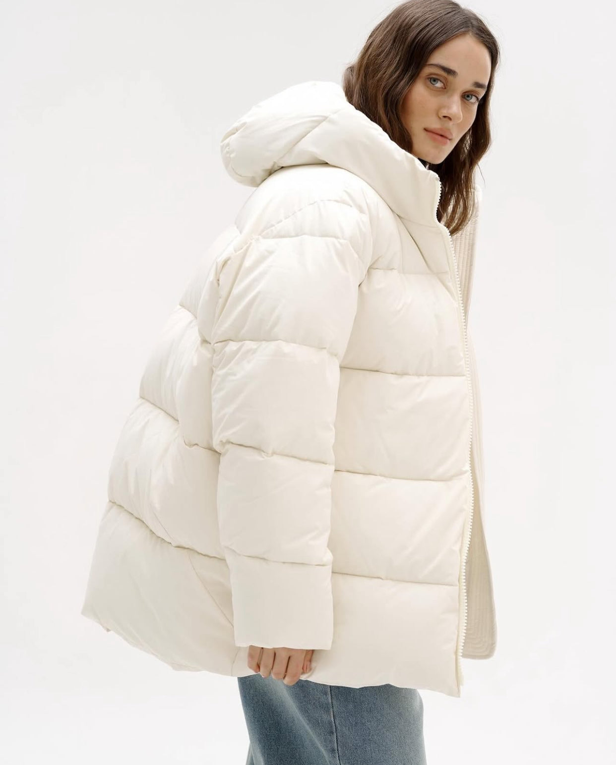Oversized White Puffer Coat