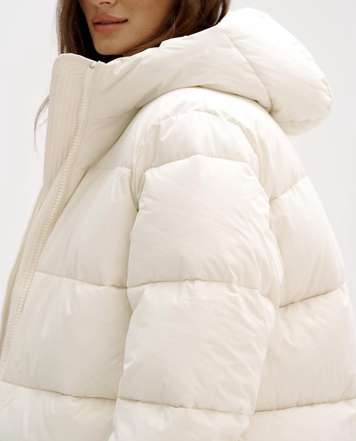 Oversized White Puffer Coat