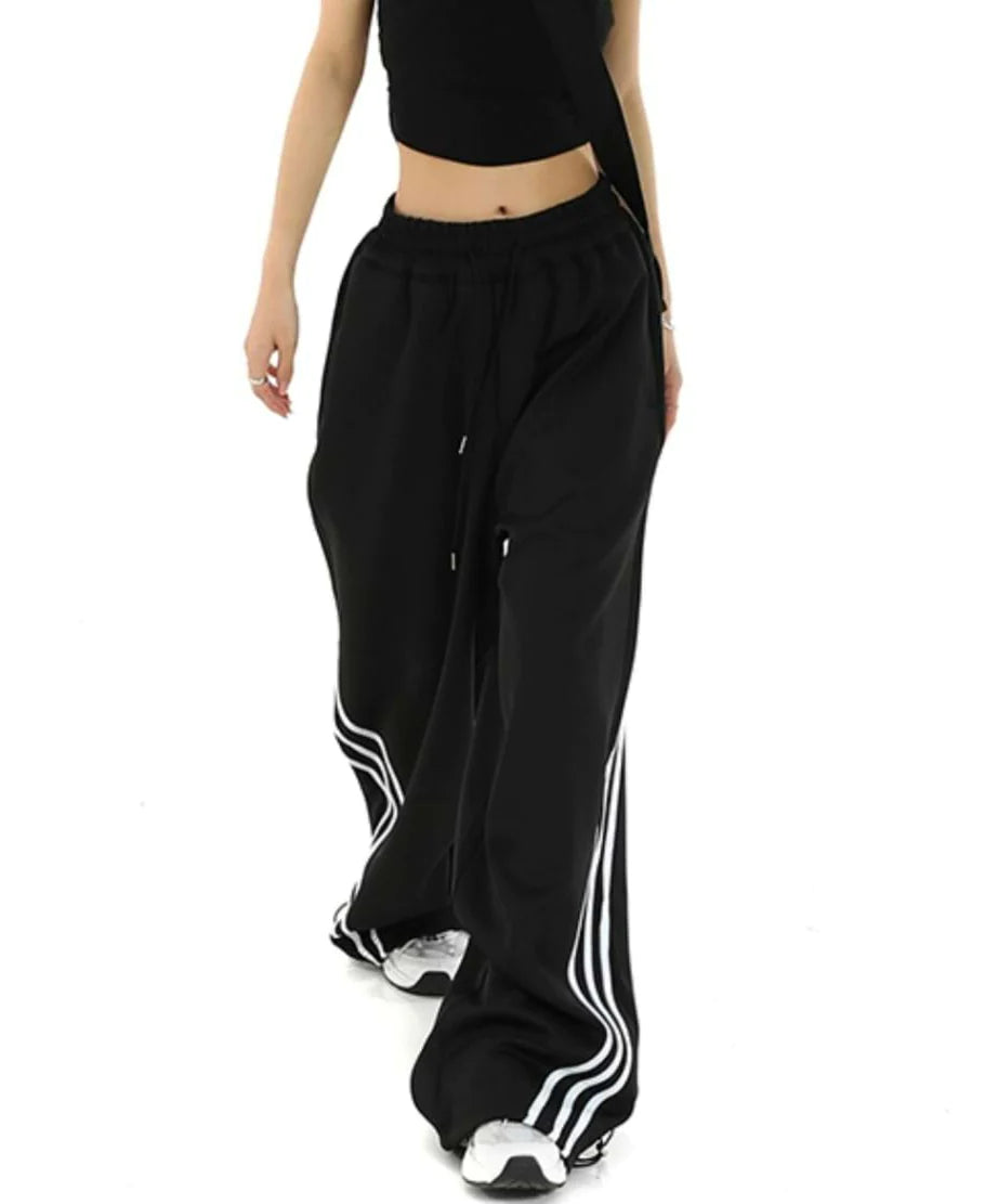 Black Stripes Pants