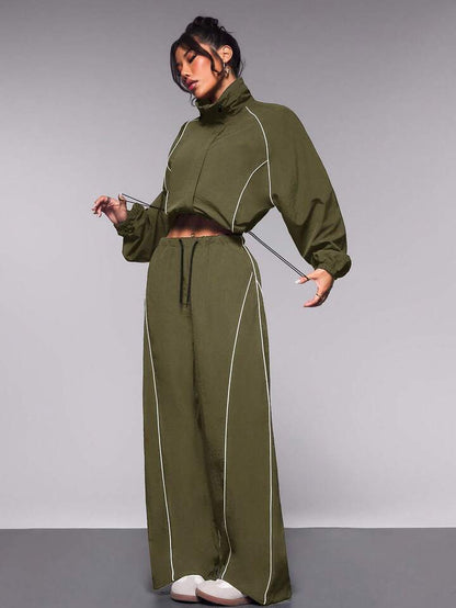 Retro Piping Tracksuit - Green