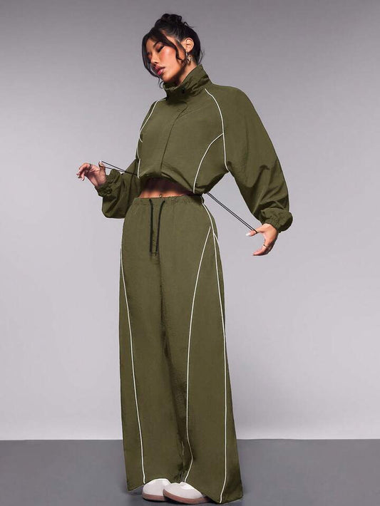 Retro Piping Tracksuit - Green