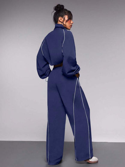 Retro Piping Tracksuit - Blue