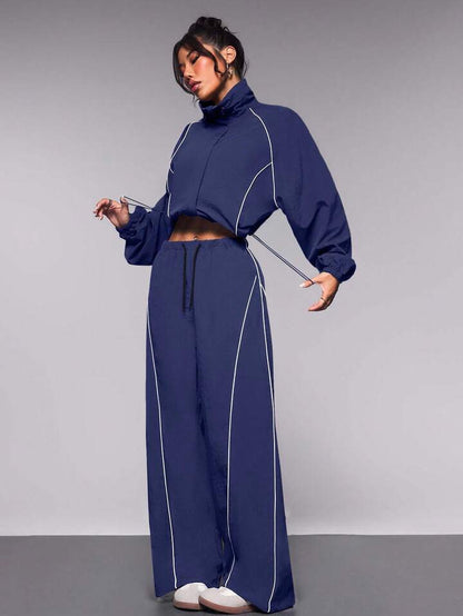 Retro Piping Tracksuit - Blue