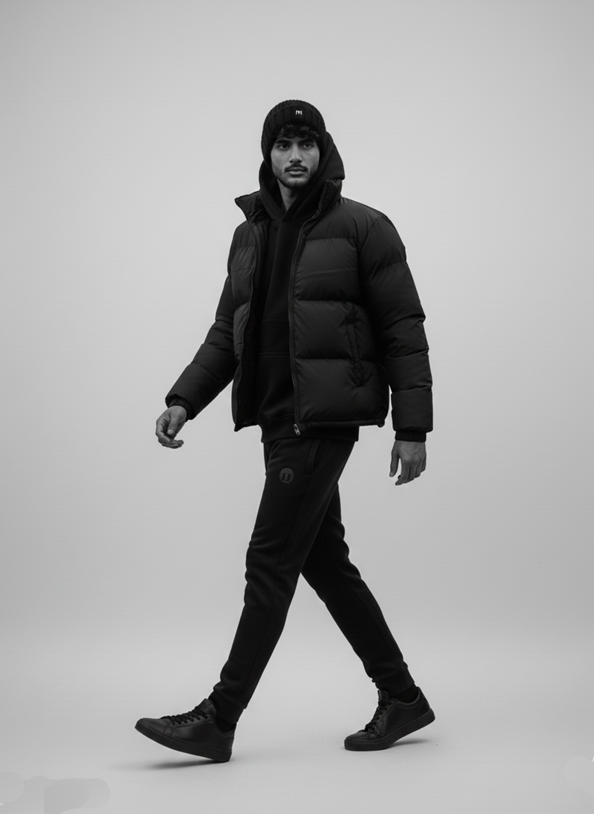 Bold Stud Puffer Jacket