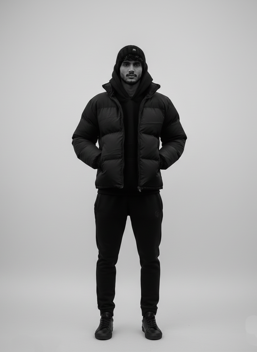 Bold Stud Puffer Jacket