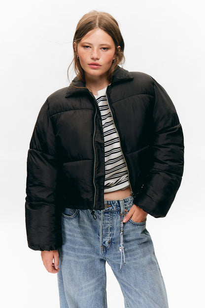 Crop-Collar Puffer
