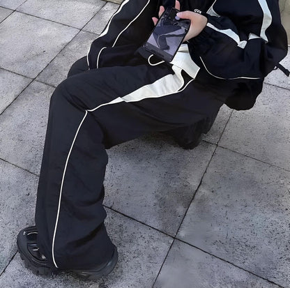 Black Panel Pants